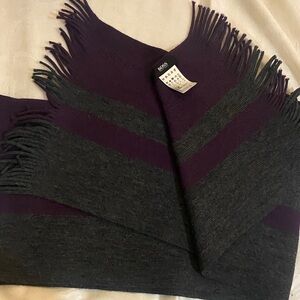 Hugo Boss Purple and Gray Men's Scarf